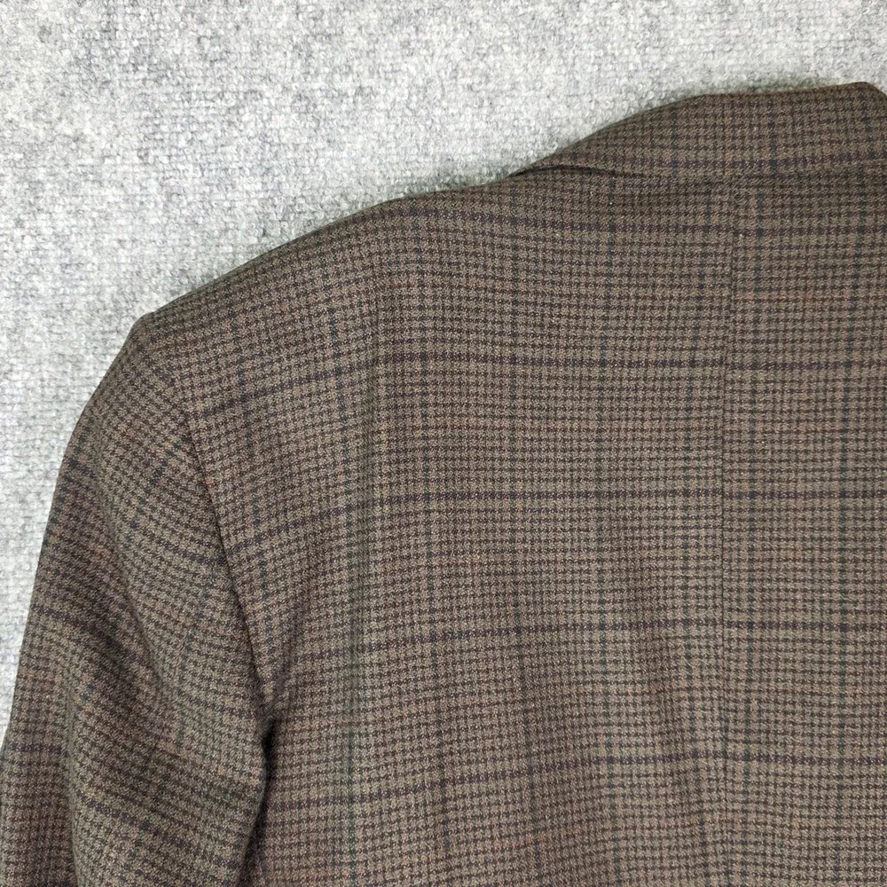 Vintage Givenchy Monsieur Blazer Men 40R Wool Plaid Check Luxury Designer Jacket